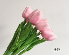 40 шт./лот ПУ мини цветок тюльпана Boutquet свадебный цветок искусственные шелковые цветы для дома вечерние украшения в форме тюльпанов 2024 - купить недорого