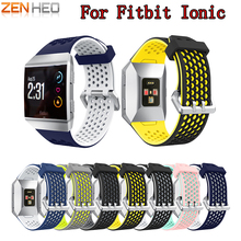 Correas de reloj para Fitbit Ionic, accesorios, Correa deportiva de silicona con cierre de Metal de acero inoxidable para Fitbit Ionic, pulsera 2024 - compra barato