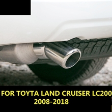 FOR TOYOTA LAND CRUISER LC200 2008-2018 Exhaust Muffler Tip Stainless Steel Pipe Chrome Trim Modified Car Rear Tail Throat Liner 2024 - buy cheap