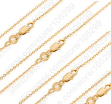 Wholesale 10PCS 28" Solid Yellow Gold Filled Rolo Link Necklace Chains With Lobster Clasps For Pendant  Stamped 2024 - buy cheap