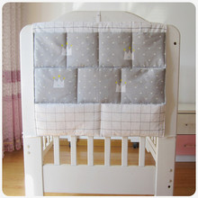 Bed Hanging Storage Bag Baby Cot Bed Brand Baby Cotton Crib Organizer 50*60cm Toy Diaper Pocket for Crib Bedding Set 2024 - buy cheap