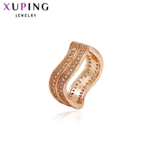 Xuping-Anillo de diseño especial para mujer, joyería chapada en oro de alta calidad, abalorio de Navidad, 13083 2024 - compra barato