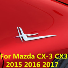 Emblema para lateral da asa do carro, adesivo para-choque, direito e esquerdo, decoração externa para mazda visual cx3 2015 2016 2017 2024 - compre barato