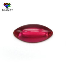 Factory Price 5A Quality Loose #5 Red Stones 2x4~8x16mm Marquise Cabochon Cut Synthetic Corundum Stone For Jewelry 2024 - buy cheap