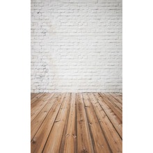 Fondos de fotografía de pared de ladrillo blanco fondos de piso de madera 3D para estudio fotográfico niños Baby Shower sesión de fotos 2024 - compra barato