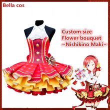 Custom size LoveLive Flower bouquet Nishikino Maki cosplay costume dress uniform Halloween costumes for women Anime clothes cos 2024 - buy cheap