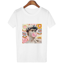 2019 David Michelangelo Printed Summer Shirt Women Harajuku Casual Tee Tops Short Sleeve Women Shirts Clothing 2024 - buy cheap