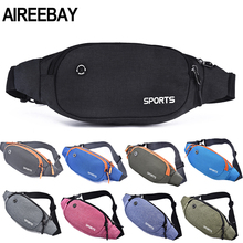 AIREEBAY Nylon Waist Pack Men Fashion Multifunction Fanny Pack Bum Bags Hip Money Belt Travel For Mobile Phone Bag Unisex 2024 - buy cheap