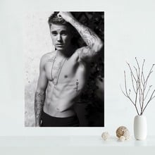 Póster de lona personalizado de justin bieber, decoración del hogar, póster de tela, lienzo, cartel mural de pintura impresa 2024 - compra barato