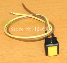 [SA]No square button switch trigger lock switch normally open RESET reset button with a line of yellow PB307B--50pcs/lot 2024 - buy cheap