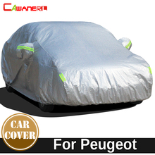 Cawanerl для Peugeot 407 408 5008 508 607 301 уплотненный чехол для автомобиля Водонепроницаемый Защита от солнца, снега, дождя, града Хлопковый чехол Защита от пыли 2024 - купить недорого