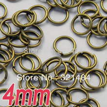 Anillos abiertos de latón/bronce antiguo, 4mm, 10000 Uds., medidor de sortija redonda, joyería, accesorios 2024 - compra barato