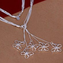 N099 925 sterling silver Necklace, 925 silver Pendant fashion jewelry  Five Butterfly Necklace /amgajdna dxwampda 2024 - buy cheap