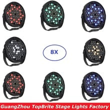 8 Units 78X3W RGBWY 5 Colors LED Silm Par Lights DMX Stage Wash Effect Lights Disco Dj Club Effect Wedding Show DMX Strobe Light 2024 - buy cheap