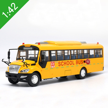 1:42 escala américa ônibus escolar zk6109dx diecast metal ônibus modelo brinquedos coleção caixa original frete grátis 2024 - compre barato