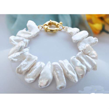Joyería de perlas de la suerte, nuevo estilo, pulsera de perla de agua dulce de 8 pulgadas y 22mm, Color blanco Dens 2024 - compra barato