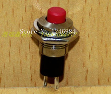 [SA] Taiwán-interruptor de Reinicio de botón de bloqueo, interruptor de metal rojo circular M10, PB605 B bypass, 50 unids/lote 2024 - compra barato