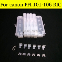 8 Cores/Set Cartucho de Tinta Recarregáveis Com Chips Compatíveis Para Canon PFI-101 Para Canon iPF6000s 6000 Impressora 2024 - compre barato