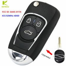 KEYECU Upgraded Flip Remote Key Fob 433.92MHz 4D60 for Chevrolet Optra Lacetti Daewoo Nubira for Holden/Ravon SAKS-01TX 2024 - buy cheap