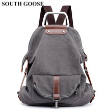 SOUTH GOOSE Women Backpacks 2018 New Fashion Female Canvas Backpack Ladies Casual Shoulder Bag Women Multifunctional Tote Bag 2024 - buy cheap