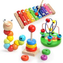 4pcs/Sets Rainbow Early Childhood Learning Educational Toys Cartoon Wooden Musical Piano Toy 8-note Xylophone for Baby 0-3 Years 2024 - buy cheap