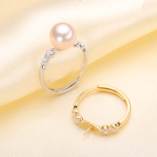 Clásico de 2018 anillos de perlas accesorios mujeres DIY soporte para anillos de perlas S925 de anillos de plata con perla componentes de joyería 3 unids/lote 2024 - compra barato