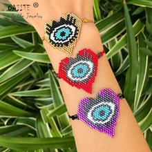 OAIITE Heart Evil Eye MIYUKI  Seed Beads Bracelets For Women Handmade Turkey Eyes Loom Delicas Bead Bracelet Friendship Gifts 2024 - buy cheap