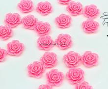 250pcs 18mm Vintage Pink Resin Flower Cabochons with Glitter Finish Resin Cabochons Flatback Flat Back Kawaii 2024 - buy cheap