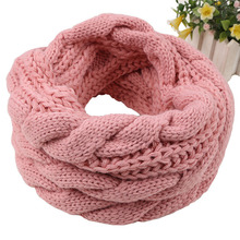 Женский вязаный шарф, зимний плотный теплый шарф с круглым кольцом 2024 - купить недорого