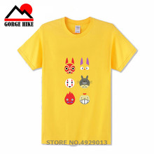 Cartoon character Anime Mononoke Neighbour Totoro Spirited Away TShirt men Funny style T-shirt Japan Manga brand Clothing Friend 2024 - buy cheap