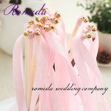 Free Shipping(50pcs/lot)  Light Pink Stain Ribbon Wands Wedding Wands For Wedding Party 2024 - buy cheap