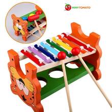 Free Shipping Wooden 8-Note Xylophone Wisdom Musical Instrument with Hitting Billiard Game Toy/Baby Education With no box 2024 - buy cheap