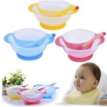 The Children 's Baby Learning Dishes With Suction Cup Assist Food Bowl Temperature Sensing Spoon Baby bean Spoon to use 2024 - buy cheap