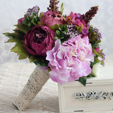 Искусственные розы свадебные букеты ручной работы цветок невесты Свадебный букет 2024 - купить недорого