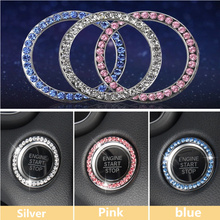 Fashion Crystal Rhinestone Decor Car Engine Start Stop Key Ring for Geely Vision SC7 MK CK Cross Gleagle SC7 Englon SC3 SC3-SC7 2024 - buy cheap