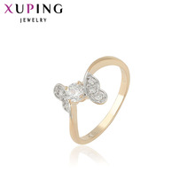 Xuping Jewelry Temperament Simple Style Bow-knot Shape Multicolor Plated Ring Women Valentine's Gifts 12222 2024 - buy cheap