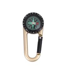 Hot Multifunctional Keychain Hiking Metal Carabiner Mini Compass Key Ring for Hiking Camping Thermometer Sporting Outdoor Goods 2024 - buy cheap