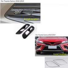 Автомобильный Стайлинг, декоративная накладка, накладка на переднюю голову, противотуманный светильник, колпаки, лампа, рамка, палка, 2 шт. для Toyota New Camry XV70 2017 2018 2019 2020 2024 - купить недорого