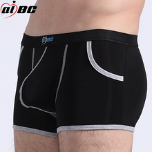 AIBC-ropa interior sexy gay para hombres, boxers ultrafinos de seda helada, cortos, con bolsillos grandes, auténtica, para jóvenes, 4 Uds./lote, venta al por mayor 2024 - compra barato