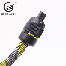 XSSH audio-Cable de alimentación amplificador de potencia de audio, FC-O8(G) chapado en oro (G) US + 8, Cable de línea de alimentación de 2 pines 2024 - compra barato