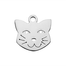 Grace Mots-abalorio de gato de acero inoxidable para mujer y niña, accesorio de joyería artesanal de alto pulido, 316L, 10 Uds. Por lote 2024 - compra barato