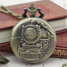 50pcs/lot DHL Free Shipping BronzeThomas the train Pocket Watch High Quality Watch Necklace Gift Watch Factory Price Wholesale 2024 - buy cheap