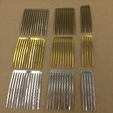 40PCS 50mm Length Hair Combs Base 7 Colors Plated Metal Copper 5/10/13 Teeth Hair Combs Setting For Women Jewelry Making 2024 - buy cheap