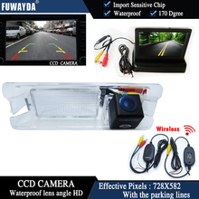 Fuwayda câmera de visão traseira para carro, sem fio, com chip ccd chip colorido, para nissan march renault logan sandero + monitor lcd tft de 4.3 espaços 2024 - compre barato