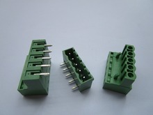 Close Angle 5 pin/way Pitch 5.08mm Screw Terminal Block Connector Green Color Pluggable Type With Angle pin 12 Pcs Per Lot 2024 - buy cheap