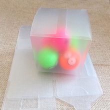 Caja de plástico transparente para regalo de joyería, embalaje de exhibición de Pvc, 4x4x4cm, 200 unidades 2024 - compra barato