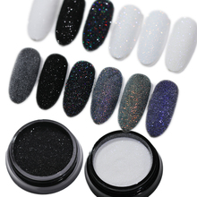 2g  Nail Powder Hair Wool Pigment Black White Sugar Glitter Shimmer Dust Nail  Decoration Design 2024 - buy cheap