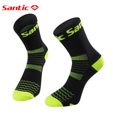 Santic мужские и женские Супер велосипедные носки, эластичные дышащие спортивные носки для бега, марафона, футбола, велосипеда KW6503 2024 - купить недорого