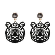 2018 Vintage Drops Earring Statement Jewelry Tiger Head Resin Big Pendant Dangle Earrings For Women pendientes mujer moda 2024 - buy cheap