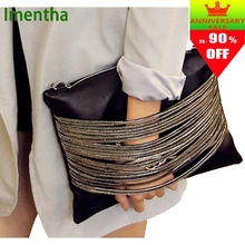 VINTAGE women clutches bag black women handbags women leather handbags evening clutch bags Casual Day Clutches zipper 2024 - buy cheap